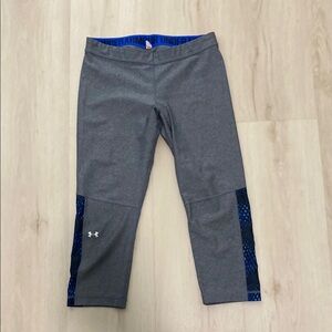 Under Armour Gray and Blue Compression Leggings